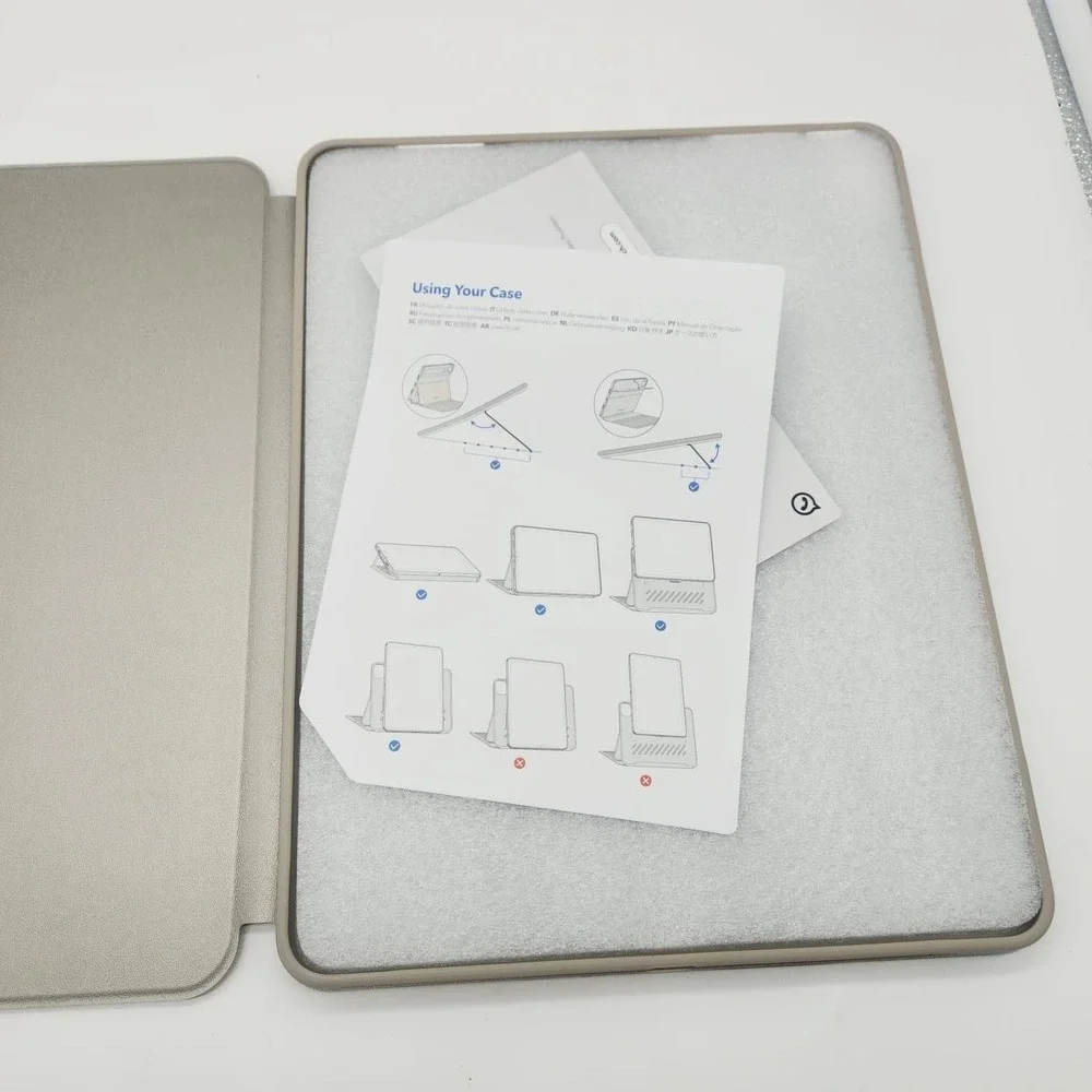 ESR iPad Air 13 M4 M3 M2 Case Magnetic Cover Pencil Holder 9 Angle Stand Gray